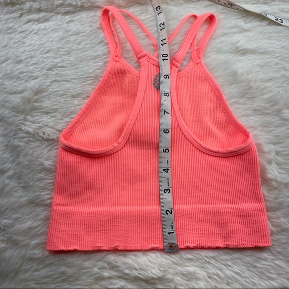 NWOT Free People Movement Happiness Runs Bra, Sports Bra Size M/L, Neon Orange - Picture 8 of 14